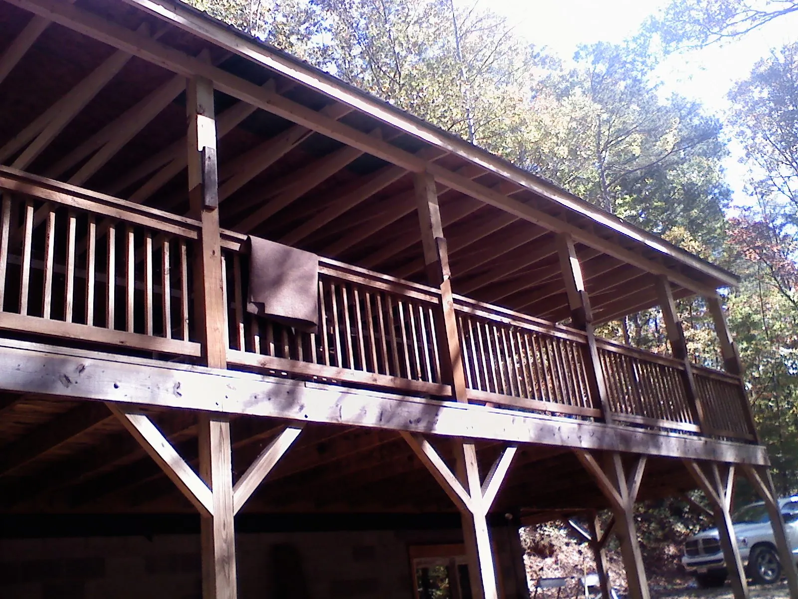 Timber framing under a new elevated porch and deck — Roof Leak Repair in Alfred by Roofing Brothers